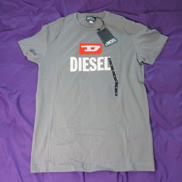 Diesel T-DIEGO New Logo Grey A09750 RPATI 8 055055  048974 Size Small T-Shirt - Picture 1 of 11